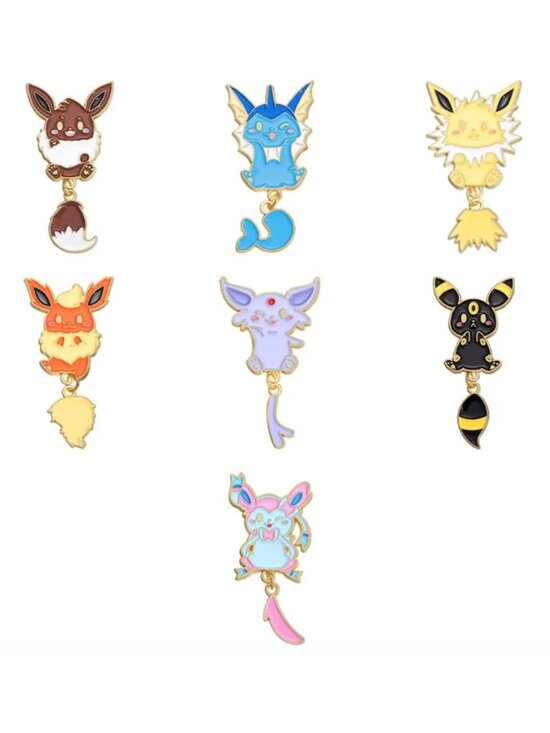 Other - Metal Enamel Lapel Pin Pokemon Set of 7
